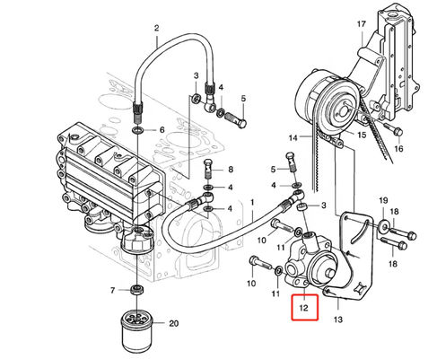 Ruota gialla 20460417 V10 della pompa del carburante del motore dell'escavatore 720 20537030